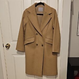 Everlane Camel Double-Breasted Trench Coat